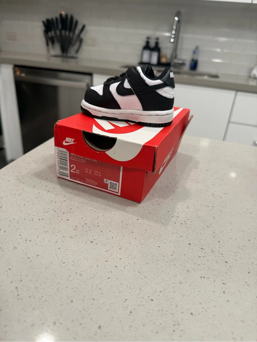 Nike Toddler Black and White Low-Top Sneaker
